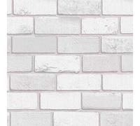 Arthouse Diamond White Brick Glitter Textured Pattern Modern Wallpaper 902009