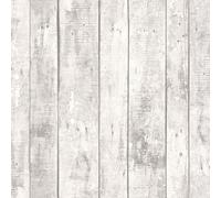 Arthouse Distressed White Plank Wallpaper