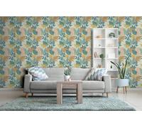 Arthouse Esselle Fun Leaf Mutli Wallpaper - Blue