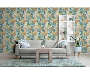 Arthouse Esselle Fun Leaf Mutli Wallpaper - Blue
