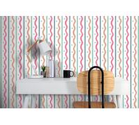Arthouse Esselle Squiggle Striped Wallpaper - Multicoloured