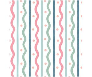 Arthouse Esselle Squiggle Stripes Pink Multi Wallpaper