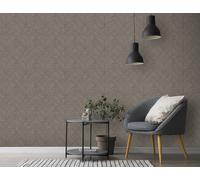 Arthouse Esselle Wood Grain Geo Wallpaper - Charcoal Gold