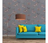 Arthouse Exclusive Marian Glitter Butterfly Motif Pastel Decorative Wallpaper 666001
