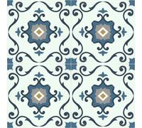 Floor Tile Motif 30.5x30.5cm Blue 10 Tiles Per Pack