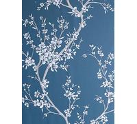 Arthouse Floral & Trail Glitter Wallpaper Blue