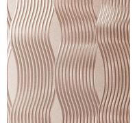 Arthouse Foil Wave Rose Gold Wallpaper 294500