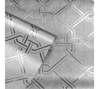 Arthouse Gianni Foil Silver Metallic Textured Vinyl Wallpaper 903105 For Hallway & Living Room