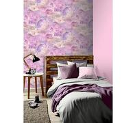 Arthouse Glitter Galaxy Unicorn Wallpaper Pink