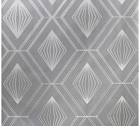 Arthouse Glitter Geometric Diamond Charcoal Grey 910000