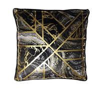 Arthouse Gold Marble Geo Cushion, 45 x 45