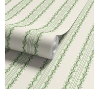 Arthouse Green Bloom Stripe Classic Smooth Wallpaper