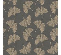 Arthouse Grey Gold Ginkgo Leaf Wallpaper Vinyl Washable Paste The Wall