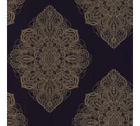 Arthouse Henna Navy Gold Damask Wallpaper Metallic Geometric Mandala Geo Tattoo
