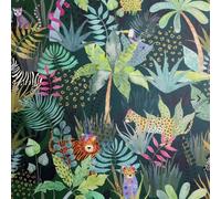 Arthouse Hidden Emerald Tropical Jungle Animals Kids Room & Bed Room Wallpaper 925308