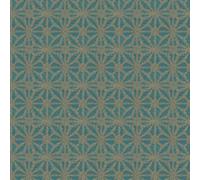 Arthouse Moorish Mosaic Teal Gold Wallpaper