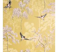 Arthouse Japanese Garden Ochre Wallpaper for Living Spaces & Feature Walls, 53 cm x 10.05 m Roll, 908002