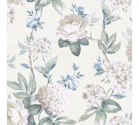Arthouse Keeka Floral Blue Cream Wallpaper