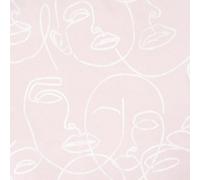 Arthouse Linear Faces Blush Pink Wallpaper 921608