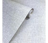 Arthouse Linen Textured Light Grey Quality Wallpaper 676006