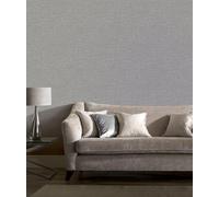 Arthouse Linen Textured Mid Grey Quality Feature Wallpaper 676007
