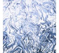 Liquid Marbled Wallpaper - Navy