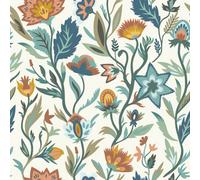 Arthouse Lush Paradise Blue Digital Floral/leaves Wallpaper 100381Ah