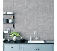 Arthouse Luxe Hessian Mid Grey Wallpaper
