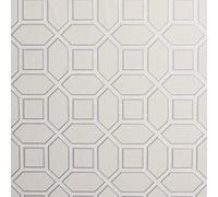Arthouse Geometric Taupe Beige Grey Glitter Textured Heavy Vinyl Premium Wallpaper Thick