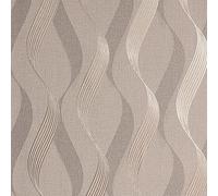 Arthouse Luxe Ribbon Mocha 295501 Wallpaper Heavyweight Vinyl Geometric Wave