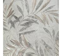 Arthouse Luxury Leaf Soft Silver Wallpaper in Grey Arthouse Grey