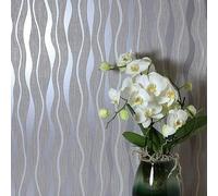 Arthouse Metallic Wave Grey Wallpaper Grey