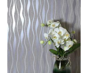 Arthouse Metallic Wave Grey Wallpaper Grey
