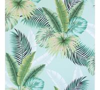 Arthouse Miami Tropical Mint Green Wallpaper - Vibrant Tropical Leaves - Exotic Design - Lively Feel to The Room 921406