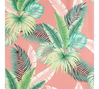Arthouse Miami Tropics Pink & Green Wallpaper, Exotic Design with an Array of Greens on a Gorgeous Pink Background, 921405