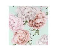 Mixed Peonies Wallpaper - Mint