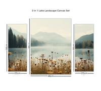 Arthouse Mountain Lake 3 In 1 Canvas Set