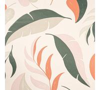 Arthouse Multicoloured Leaf Wallpaper Smooth Flat Finish, Washable, Strippable, Paste The Paper For Feature Walls (Full Roll)