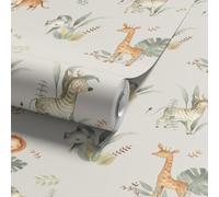 Arthouse Multicoloured Safari Friends Children's Smooth Wallpaper