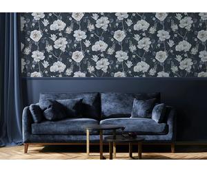 ARTHOUSE NAVY FLORAL WALLPAPER ASHLEY PRETTY FLOWERS QUALITY DESIGNER 922505