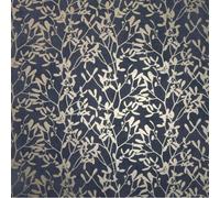 Arthouse Navy Gold Leaf Wallpaper Metallic Shimmer Textured Floral Bedroom Hallway Office