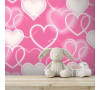 Arthouse Neon Heart Wallpaper in Pink Arthouse Pink