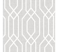 Arthouse New York Geo Grey Wallpaper for Living Spaces & Feature Walls, 53 cm x 10.05 m Roll, 908300, Full Roll
