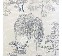 Arthouse Wallpaper Oriental Garden – With Trees – Soft Blue