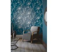 Arthouse Oriental Trail Teal Blue Wallpaper
