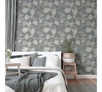 Arthouse Palm Grove Grey Wallpaper 298606 - Heavyweight Jungle Tropical Leaf