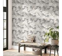 Arthouse Palm Grove Grey Wallpaper Grey