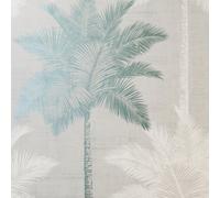 Palm Tree Luxe Grey & Duck Egg Wallpaper Trendy Modern Feature Wall High Quality