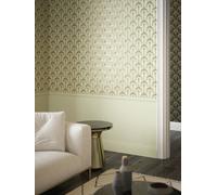 Arthouse Palm Palace Wallpaper - Cream/Gold