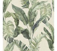 Arthouse Palm Springs Natural Green Wallpaper One Size Green